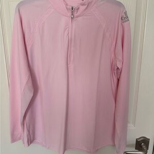 New San Soleil Pink Long Sleeve Quarter-Zip Top